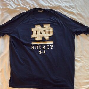 Under Armour Navy Blue Notre Dame Hockey T-Shirt
